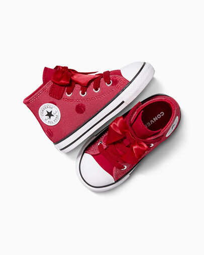 Chuck Taylor All Star Polka Dots & Bow Easy On Days Ahead/White/Days Ahead, Angled View