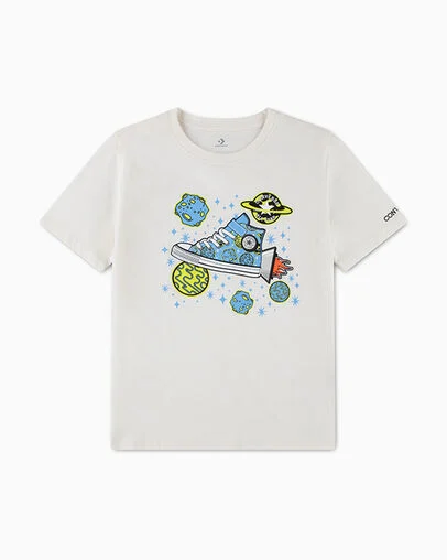 Cosmic Chuck T-Shirt Egret, Front View