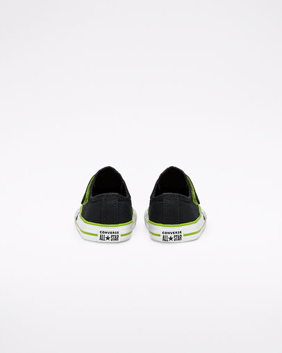 Dinoverse Hook and Loop Chuck Taylor All Star Black/Bold Lime/White