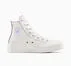 Chuck Taylor All Star Lift Platform Embroidered Flowers Vintage White/Violet Heat