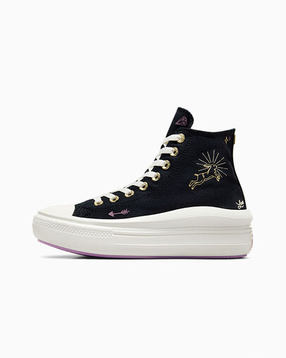 Chuck Taylor All Star Move Platform Tiny Tattoos Black/Dreamy Dahlia/Egret, Inner Side View