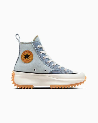 Chuck Taylor All Star Lift Denim Blue/Burnt Honey/Egret, Outer Side View