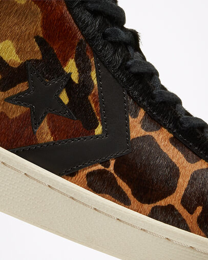 Pony Hair Pro Leather Black/Multi/Egret