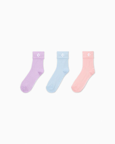 3-Pack Cuffed Anklet Socks Stardust Lilac/Cloudy Daze Grey/Don, Front View