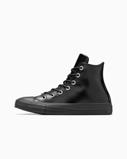 Chuck Taylor All Star Leather Black/Total Eclipse/Black, Inner Side View
