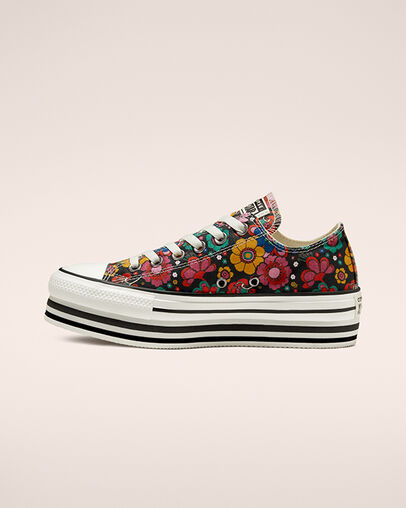 Unite Platform Chuck Taylor All Star Black/Peony/University Red
