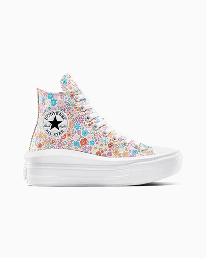 Chuck Taylor All Star Move Platform Mini Flowers White/Cactus Bud
