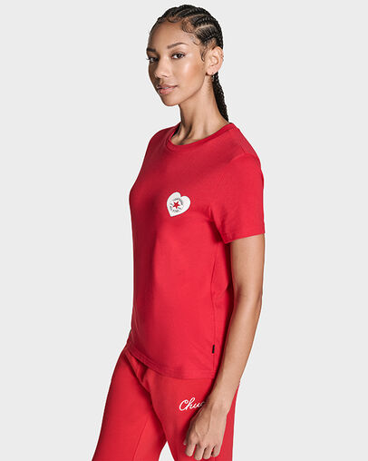 Valentine's Day T-Shirt Converse Red, Back View