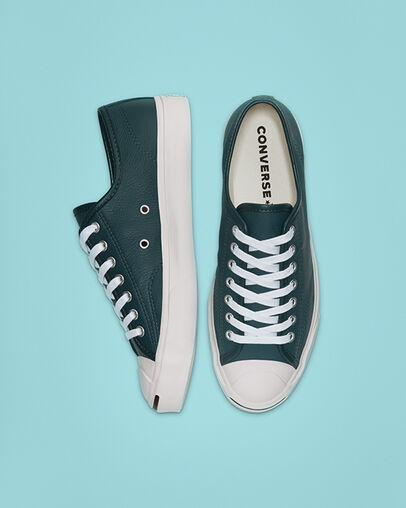 Seasonal Color Leather Jack Purcell Faded Spruce/White/White