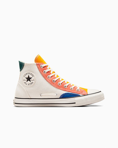 Chuck Taylor All Star Patchwork Egret/Yellow/Blue, Outer Side View
