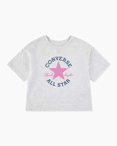 Boxy T-Shirt Birch Heather/Slacker Blue, Detail View