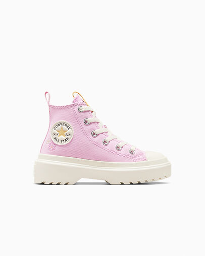 Chuck Taylor All Star Lugged Lift Flowers Platform Stardust Lilac, Outer Side View