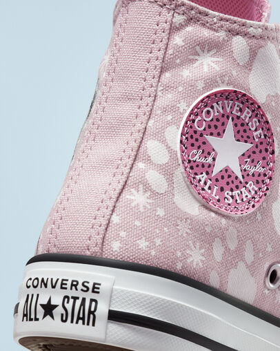 Chuck Taylor All Star Snowy Leopard Himalayan Salt/Magic Flamingo, Detail Angle View