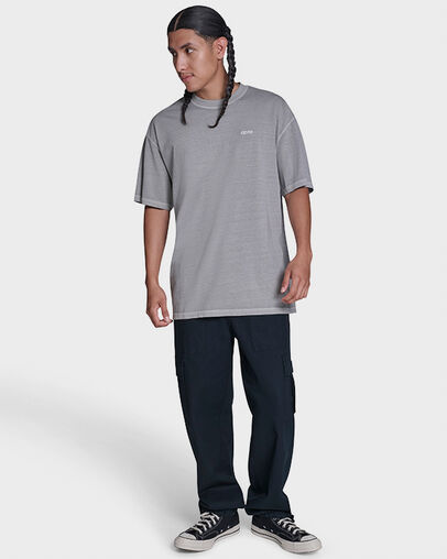 CONS Embroidered T-Shirt Grey Area, Full Body View