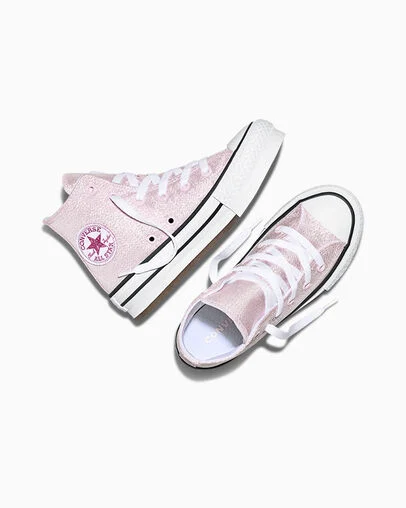 Chuck Taylor All Star EVA Lift Platform Shine New Found Bloom/White/Black, Angled View