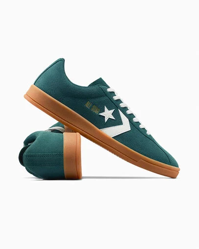 All Star Classic Trainer Suede Jaded Teal/Vintage White/Gum, Detail Angle View