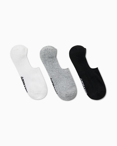 3-Pack Foundational Liner Socks Black/White, 3/4 View
