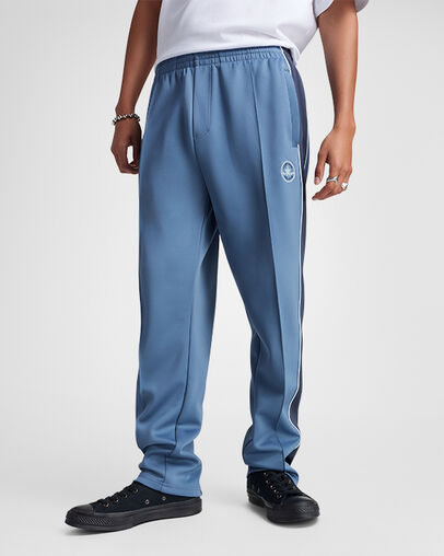 Retro Track Pants Lakeside Blue, Front View