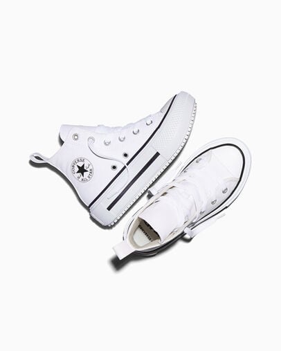 Chuck Taylor All Star Lift Double Stack Platform White/Black/Egret, Angled View