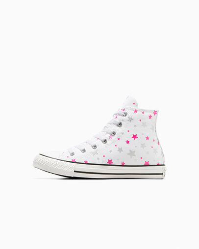 Chuck Taylor All Star Sparkle White/Prime Pink/White, Inner Side View