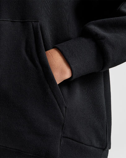 Polar Fleece Oversized Hoodie Converse Black, Detail View