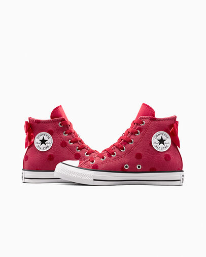 Chuck Taylor All Star Polka Dots & Bow Days Ahead/White/Days Ahead, Detail Angle View