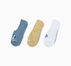 3-Pack Iridescent No-Show Socks Blue