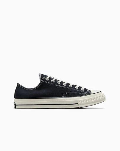 Chuck 70 Canvas Black/Black/Egret, Outer Side View