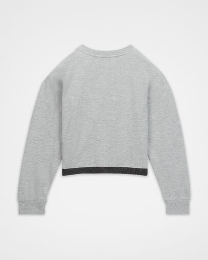 Converse Script Cropped Crew Dark Grey Heather