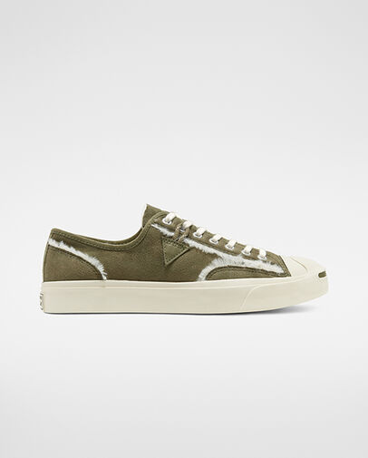 Faux Fur-Lined Leather Jack Purcell Field Surplus/Natural/Egret