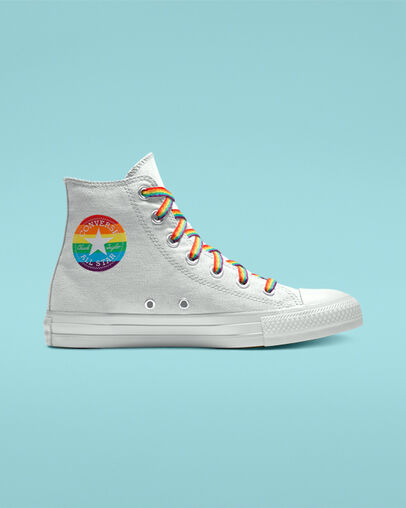 Custom Chuck Taylor All Star High Top whiterainbow