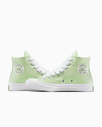 Chuck 70 Translucent Patch Surplus Mint/Foothill Green, Detail Angle View