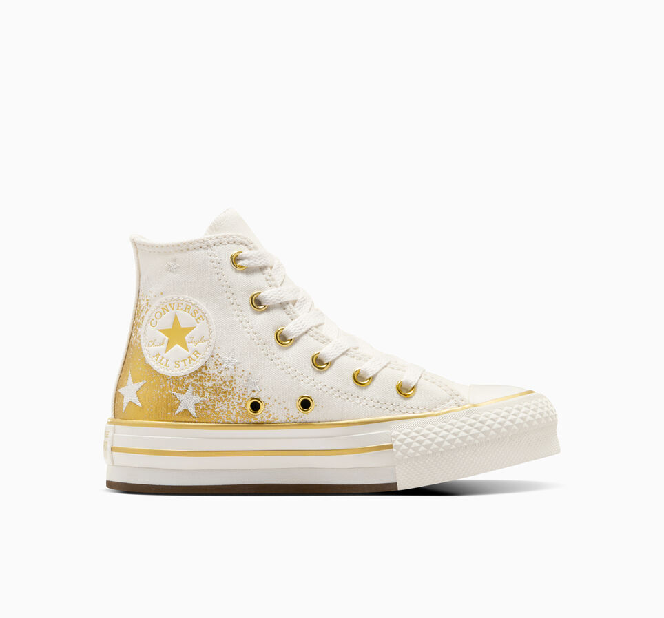 Chuck Taylor All Star EVA Lift Platform Gold Stars Vintage White/Gold