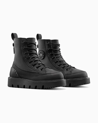 Chuck 70 Rugged Waterproof Boot Black/Black/Black, Top and Side View