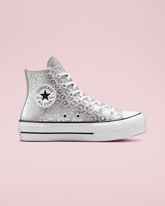 converse all star silver glitter