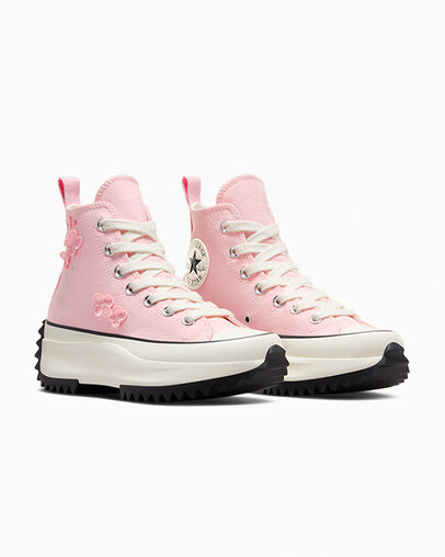 Run Star Hike Platform 3D Flowers Donut Glaze/Egret/Black, Top and Side View