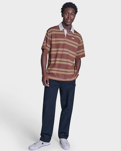 CONS Striped Polo Shirt Unearthed Multi, Full Body View