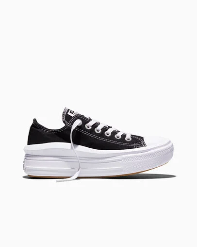 Chuck Taylor All Star Move Canvas Platform Black/White/White, Outer Side View