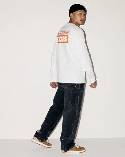 CONS AS-1 Pro Suede Dijon/Egret/Dijon, On Foot Shot 1