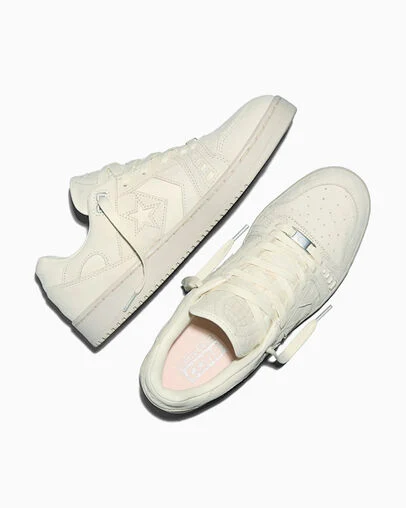 CONS AS-1 Pro Faux Ostrich Leather Egret/Classic Ecru/Silver