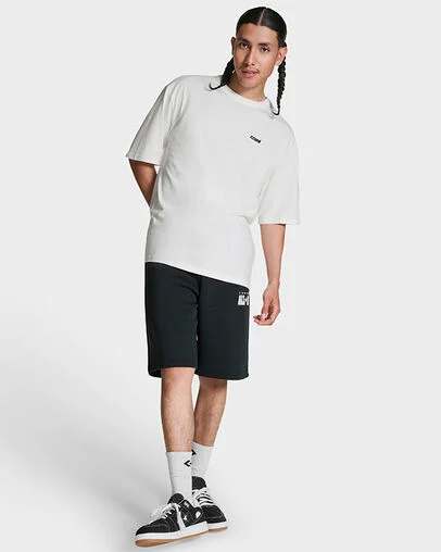 CONS Embroidered Loose Fit T-Shirt White, Front View