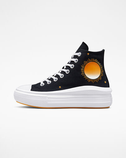 Chuck Taylor All Star Move Platform Celestial Black/Thriftshop Yellow, Inner Side View