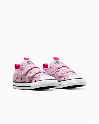 Chuck Taylor All Star Easy On Sparkle Sunrise Pink/Blue Flame/White, Top and Side View