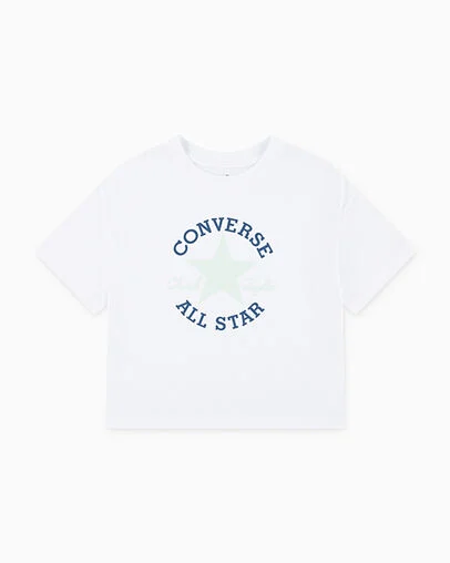Boxy T-Shirt White/Slacker Blue, Detail View
