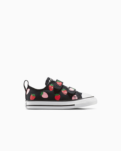 Chuck Taylor All Star Strawberries Easy-On Black/Soft Red/Watermelon Pink, Outer Side View