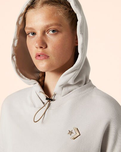 Colorblock Shine Pullover Pale Putty