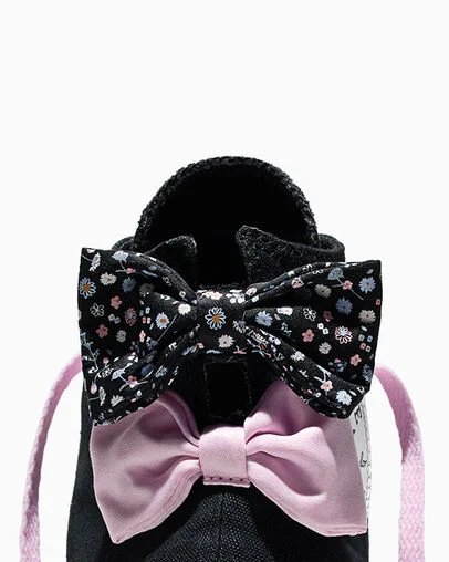 Chuck Taylor All Star Floral Bow Black/Vintage/New Found Bloom Pink