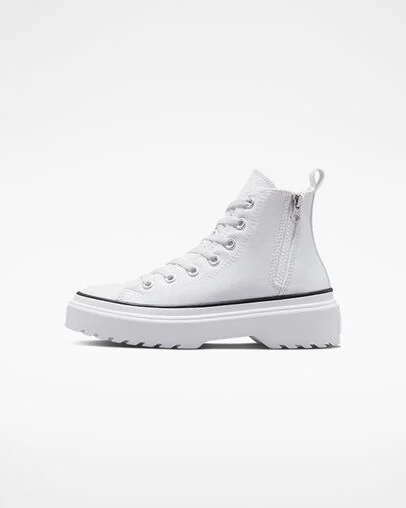 Chuck Taylor All Star Lugged Lift Platform Canvas White/White/Black, Inner Side View