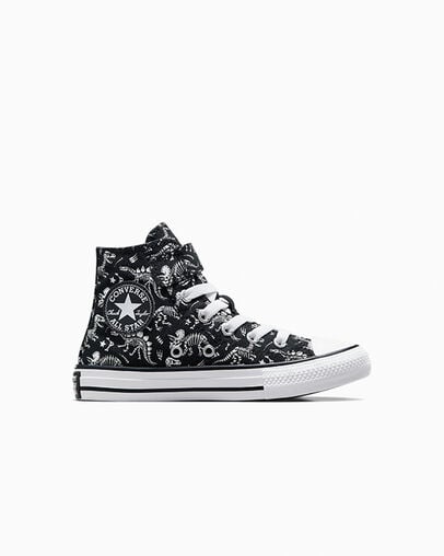 Chuck Taylor All Star Easy-On Dinos Black/White/White, Outer Side View