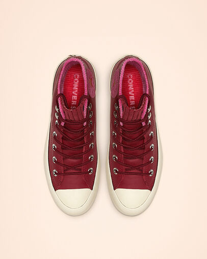 Chuck Taylor All Star GORE-TEX Lugged Waterproof Leather High Top Back Alley Brick/Habanero Red